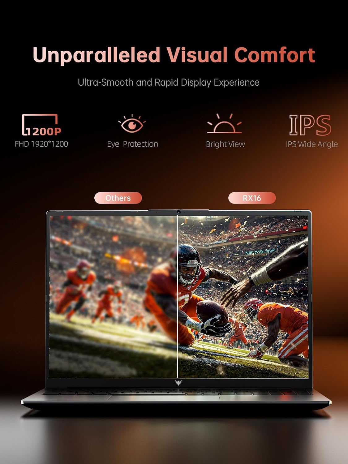 KAIGERR Gaming Laptop, 2025 Laptop with AMD Ryzen 7 7735HS (8C/16T, Up to 4.75GHz), 16GB DDR5 512GB NVMe SSD Laptop Computer, Up to 4TB, 16-inch FHD Display, WiFi 6, Backlit KB, Type-C, Dual Fans