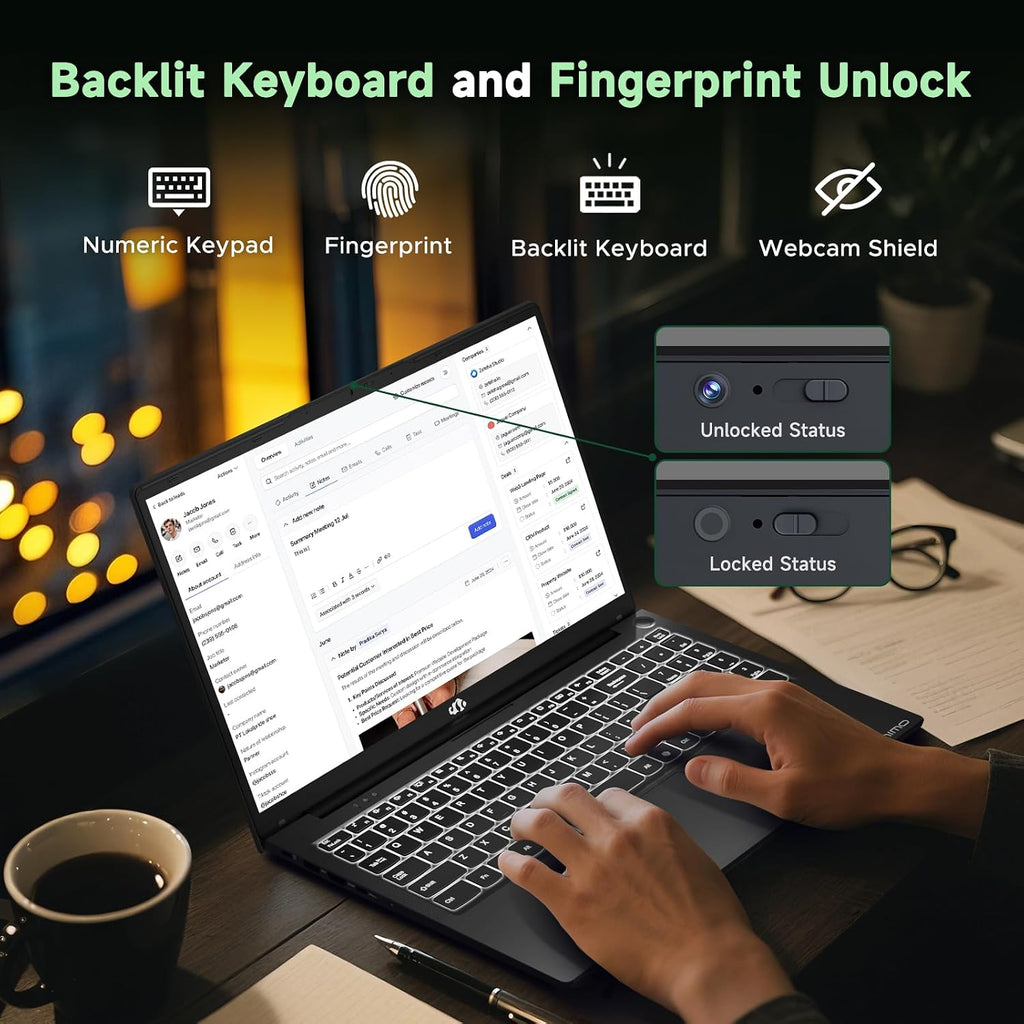 NIMO 15.6' IPS FHD Gaming-Laptop, AMD 8 Cores Ryzen 7 7735HS 16GB DDR5 RAM 1TB SSD (Beats i7-12650H, Up to 4.75GHz) Computer with Radeon 680M 100W Type-C Backlit Keyboard Fingerprint Unlock, Black