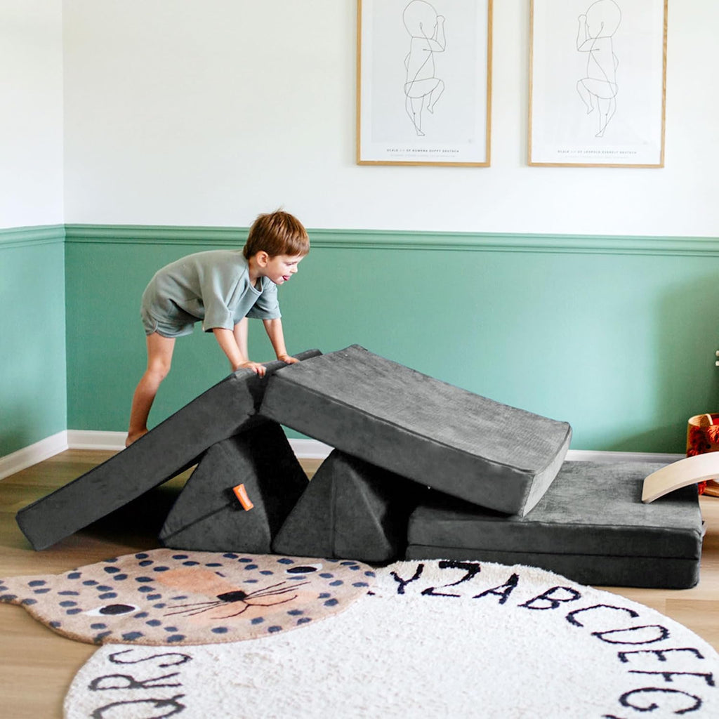 Nugget - The Original Play Couch for Kids - Modular Foam Children's Sofa for Playroom, Imagination, & Creative Open Ended Play - Washable & Convertible Playroom Furniture, Harbor