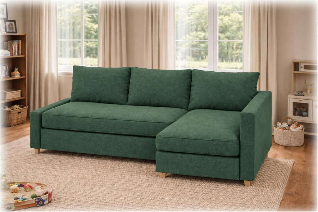 Durable Polyester Flax Friheten Sleeper Sofa Cover Replacement is Compatible with IKEA Friheten Sofa Bed, Or Corner, Or Sectional Slipcover. Sofa Cover Only (50% Thicker Forrest Left)