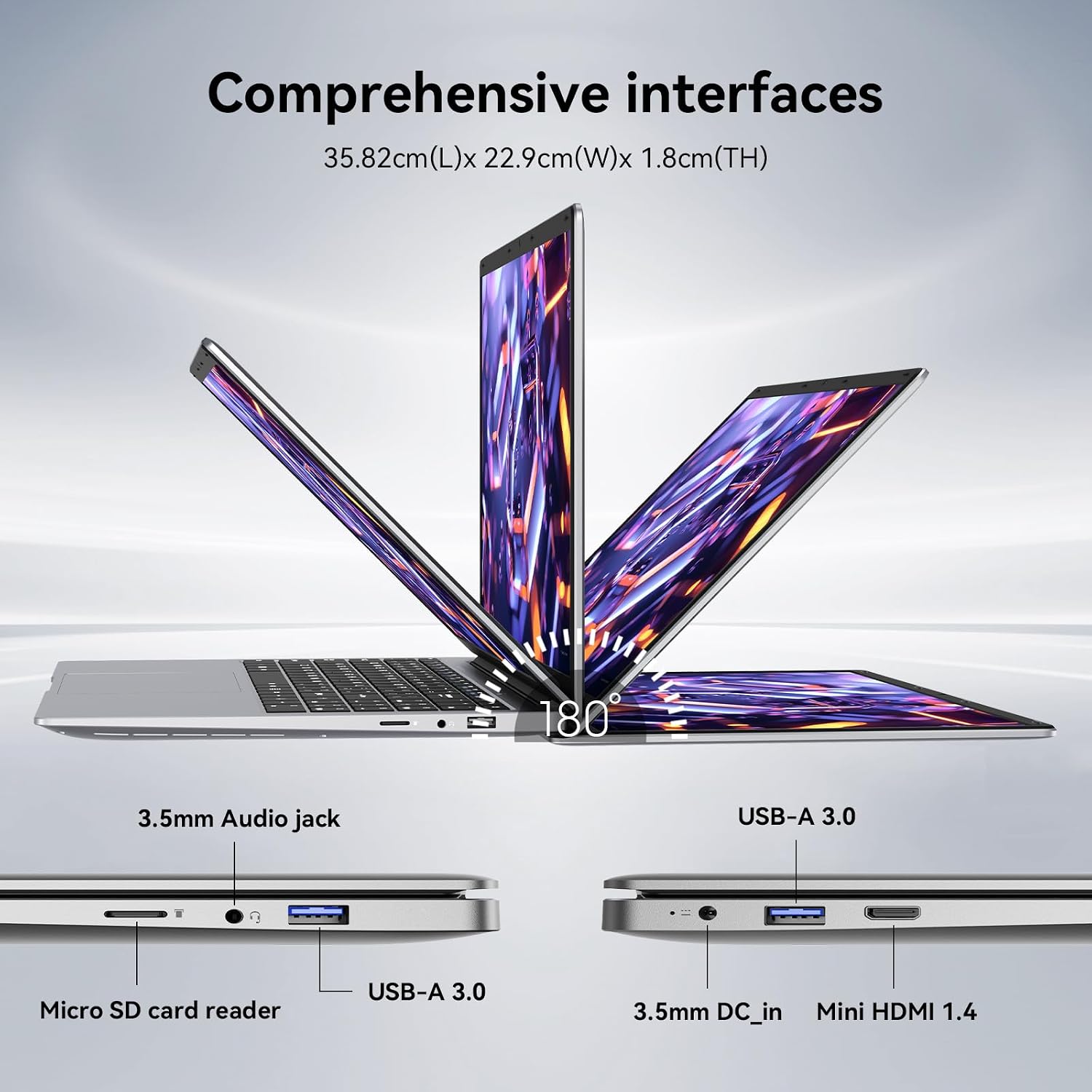 15.6' FHD Laptop, 12GB RAM 256GB SSD, Celeron N4000, Win 11 Essential Laptop Computer for Student Online Class, Home, Netflix,Lightweight & Portable, Long Battery Life