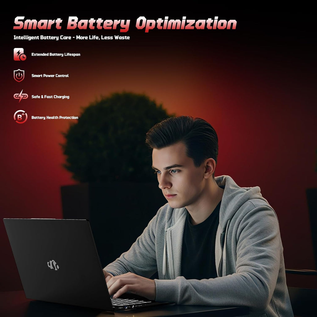 NIMO 15.6' IPS FHD-Student-Laptop, 16GB RAM 512GB SSD Intel N150(Beat to i3-10110U, 4 Cores Up to 3.6GHz) Computer with 2 Years Warranty, 65W Type-C, Fingerprint, Backlit Keyboard, Wi-Fi 6, BT5.2