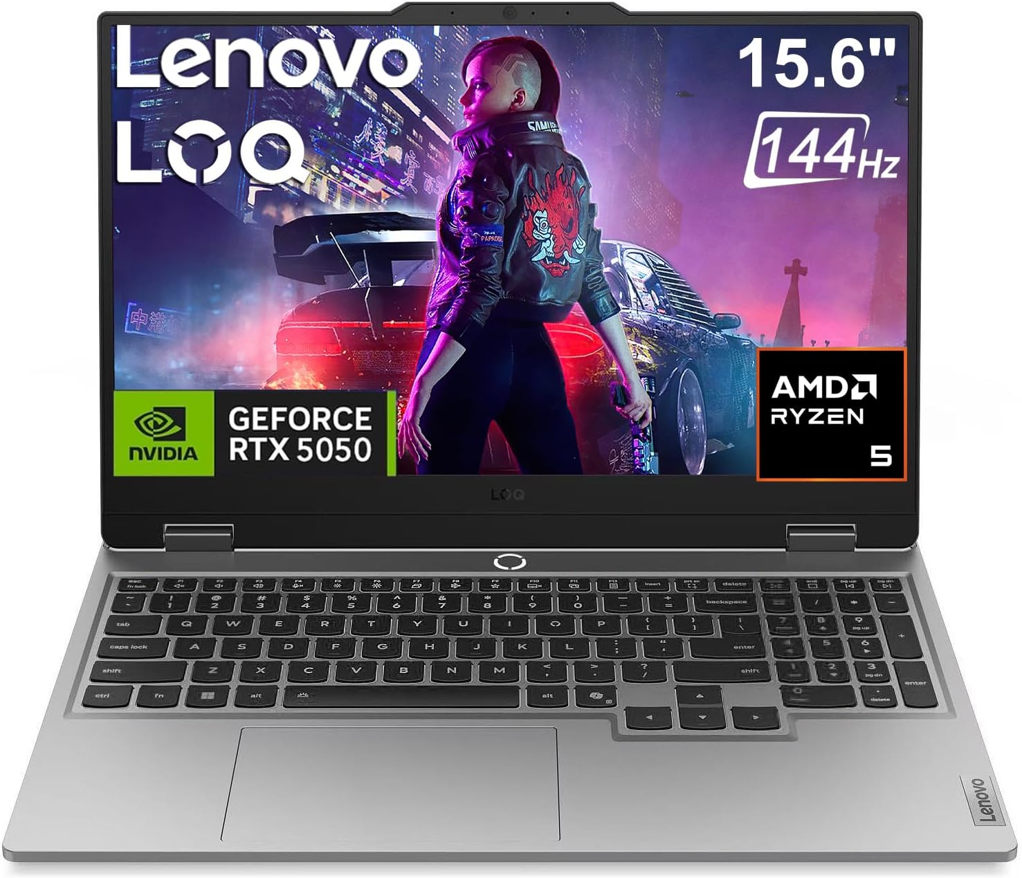 Lenovo LOQ 15 Gaming Laptop PC (15.6' FHD G-SYNC 144Hz, NVIDIA RTX 5050 8GB GDDR7, AMD Ryzen 5 220 (> Intel Ultra 5 125U), 16GB DDR5 RAM, 512GB SSD), Backlit, Webcam, Ethernet, Wi-Fi 6, Win 11 Home