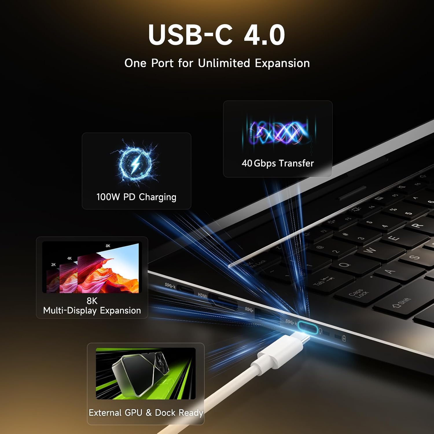 NIMO 17.3' Copilot+ AI Laptop, AMD Ryzen AI 9 HX 370 (Up to 5.1GHz), 32GB RAM 1TB SSD, Radeon 890M, 144Hz FHD Display, 100W Fast Charge, USB 4.0, Fingerprint, Win 11, Gaming & Business