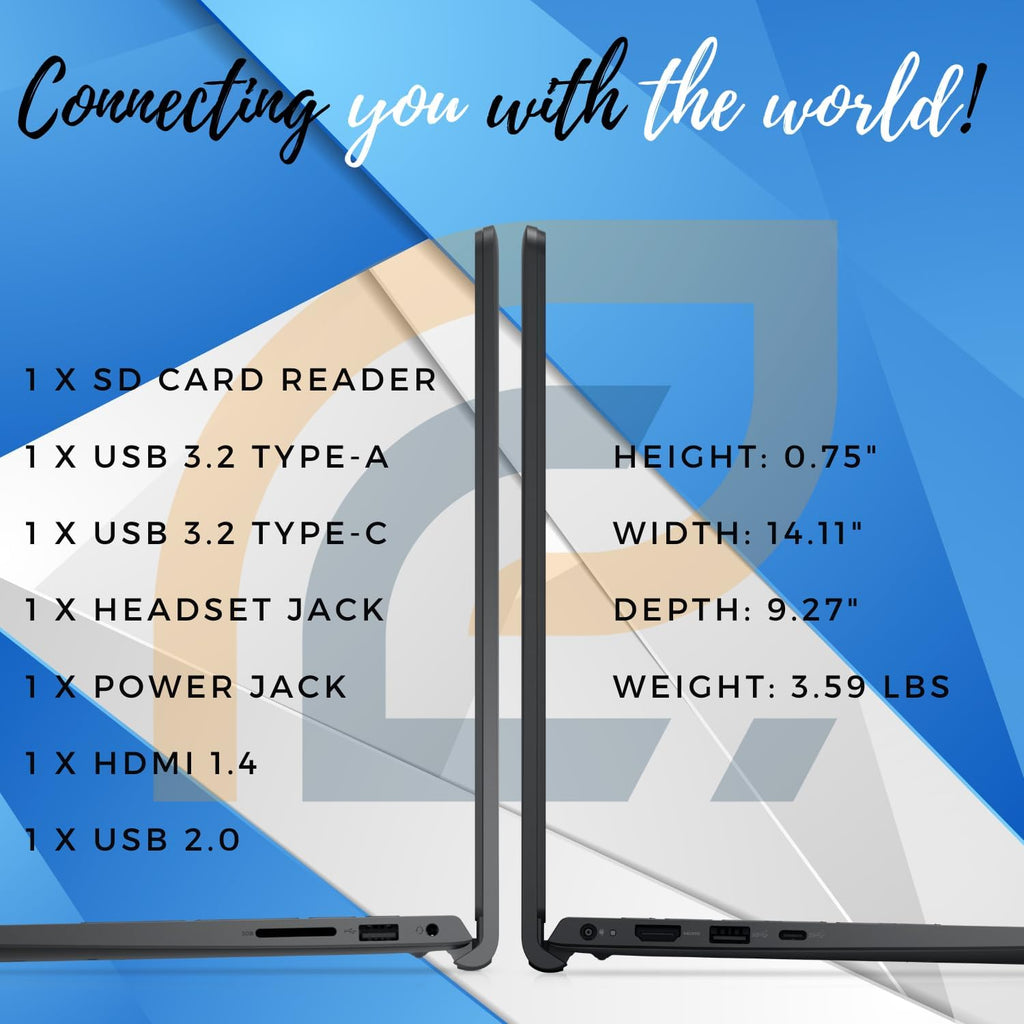 Dell Inspiron 3000 Series 3535 Laptop, 15.6' FHD Touchsreen, AMD Ryzen 5 7530U, 16GB RAM, 512GB SSD, Webcam, HDMI, Wi-Fi, Windows 11 Home, Black
