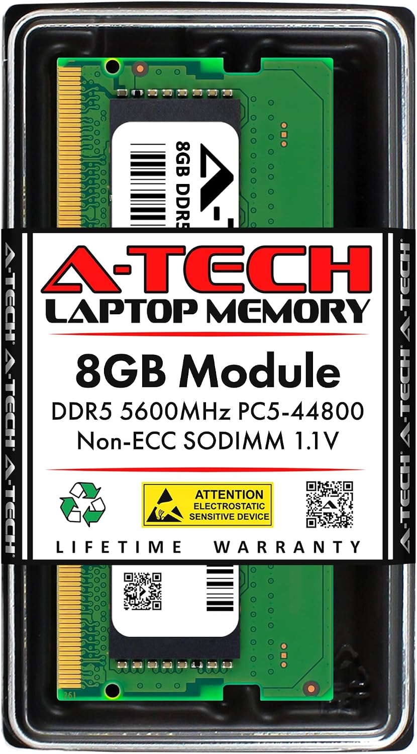 A-Tech 8GB RAM for ASUS ROG Strix G18 (2025) G815, G815LW, G815LR, G815LP, G815JPR Gaming Laptop | DDR5 5600MHz PC5-44800 SODIMM 1.1V 262-Pin Non-ECC SO-DIMM Memory Upgrade