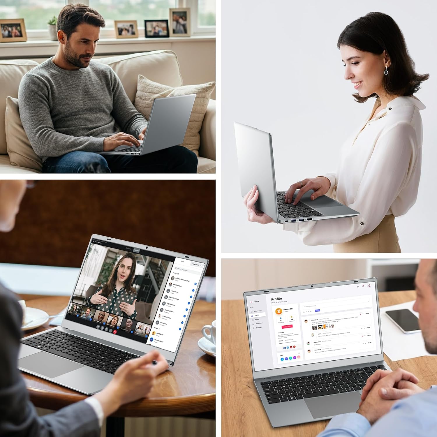 Laptop, 32GB RAM 512GB SSD Laptops Computer, 6500Y Processor (Beats N5095 up to 3.4GHz), 15.6' FHD IPS Display Win11 Laptop PC for Student and Business, WiFi 5, BT 5.0, Sliver