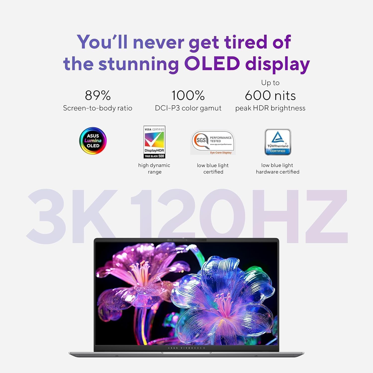 ASUS Vivobook S 15 OLED Laptop, 15.6' 3K 120Hz RGB Color Gamut Screen, Intel Ultra 7-155H, 16 GB DDR5, 2 TB SSD, WiFi 6E, Backlit Keyboard, Up to 16 Hrs, Win11 Pro & Office Pro Lifetime License, Mouse