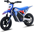 OLALA 36V Electric Dirt Bike for Kids 3-6, 250W Brushless Motor with 3-Speed Control, 15.5 MPH Max Speed, 12' Off-Road Tires Motorcycle, for Boys & Girls, Blue