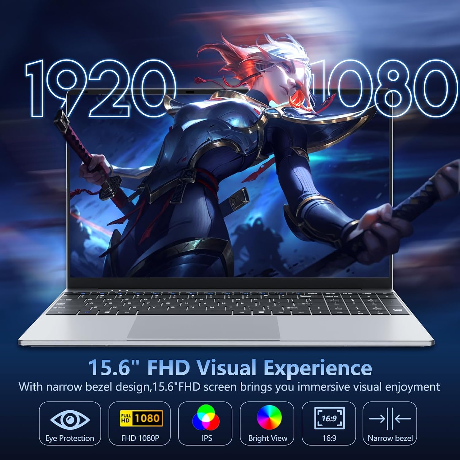 Laptop, 15.6 inch Laptop Computer Core i5-7Y54(Up to 3.20 GHz), Win 11 Pro Lap Top, 16GB RAM 1TB SSD PC, Office 365, FHD 1920 * 1080,UHD Graphics, Backlit KB, 180°Open, WIFI5, BT4.2, 38.5Wh Battery