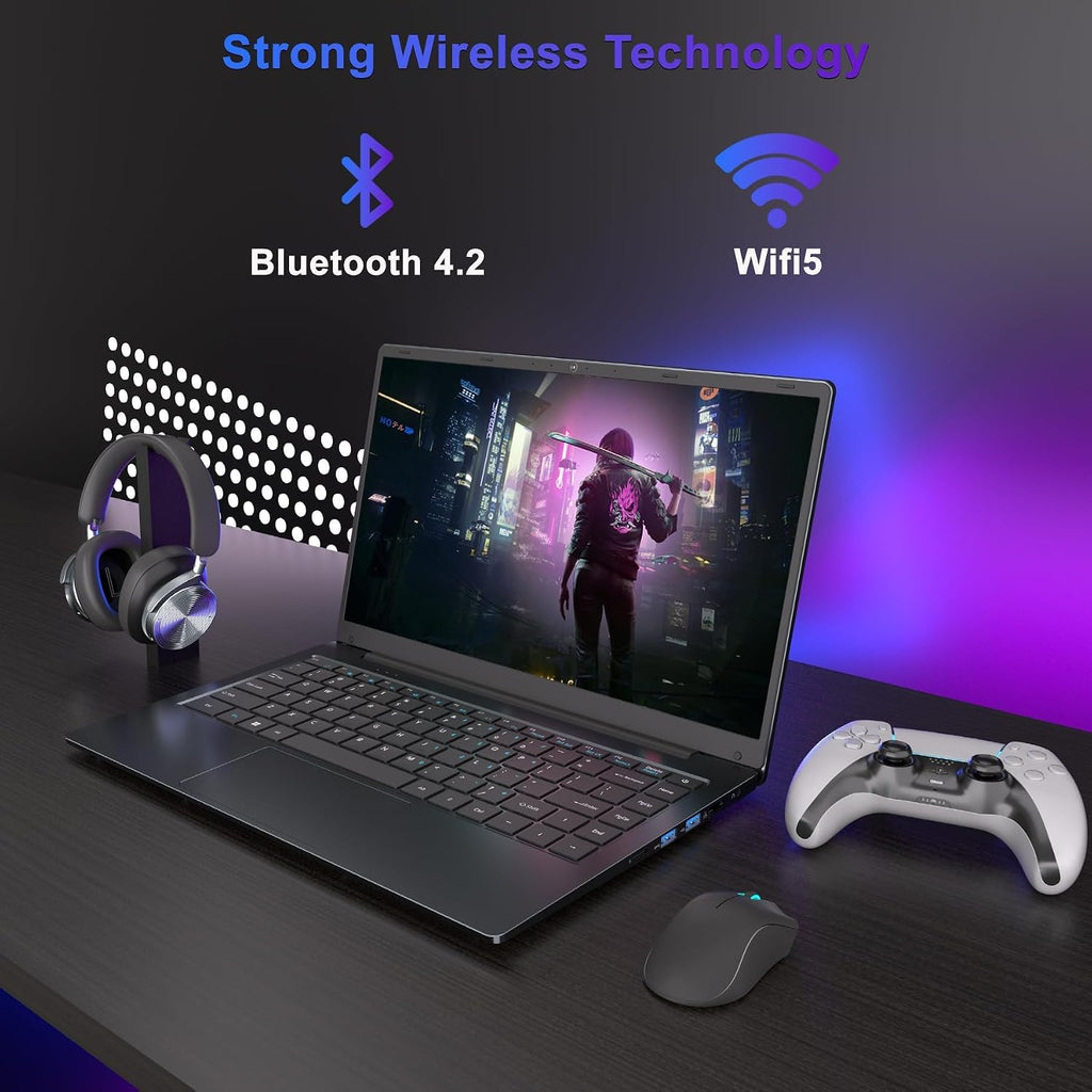 14.1' Laptop, Laptop Computer Core i7 Processor(Up to 2.7GHz), Student Laptop 8GB DDR3 256GB SSD, FHD IPS Laptop PC Wifi5 BT4.2 USB3.0 * 3 Ethernet Port*1 HDMI*1 SD Slot*1 Audio Jack*1