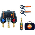 Testo 550i AC Manifold Gauge Set – Manifold Gauges & Refrigeration – Incl. 1x 552i Micron Gauge & 2x 115i Pipe Clamp For Air Conditioning, Refrigeration Systems & Heat Pumps – Bluetooth – App Operated