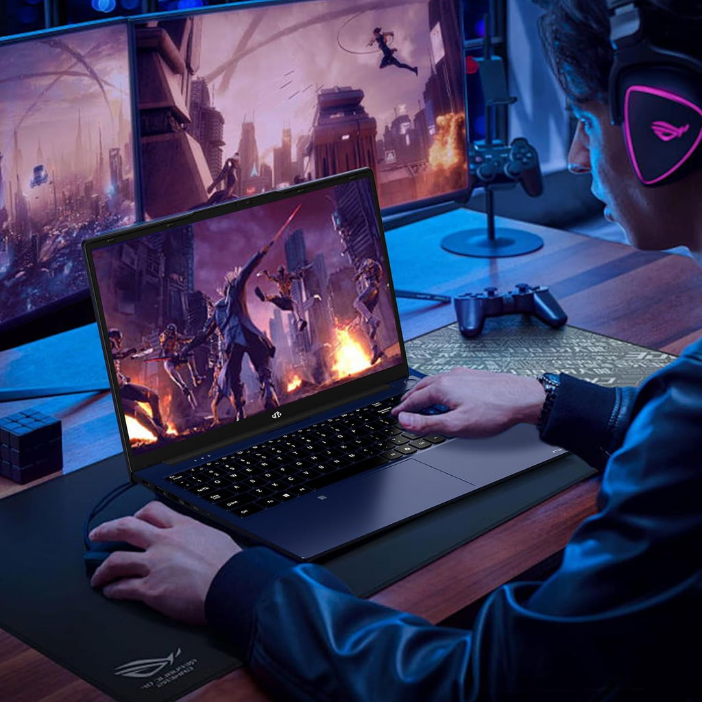 NIMO 17.3' Gaming-Laptop, 8 Cores AMD Ryzen 7 8745HS 16GB DDR5 RAM 512GB SSD (Beat R9 6900HX up to 4.9GHz) Radeon 780M IPS FHD Computer 100W Type-C Fingerprint Backlit Keyboard (Renewed)
