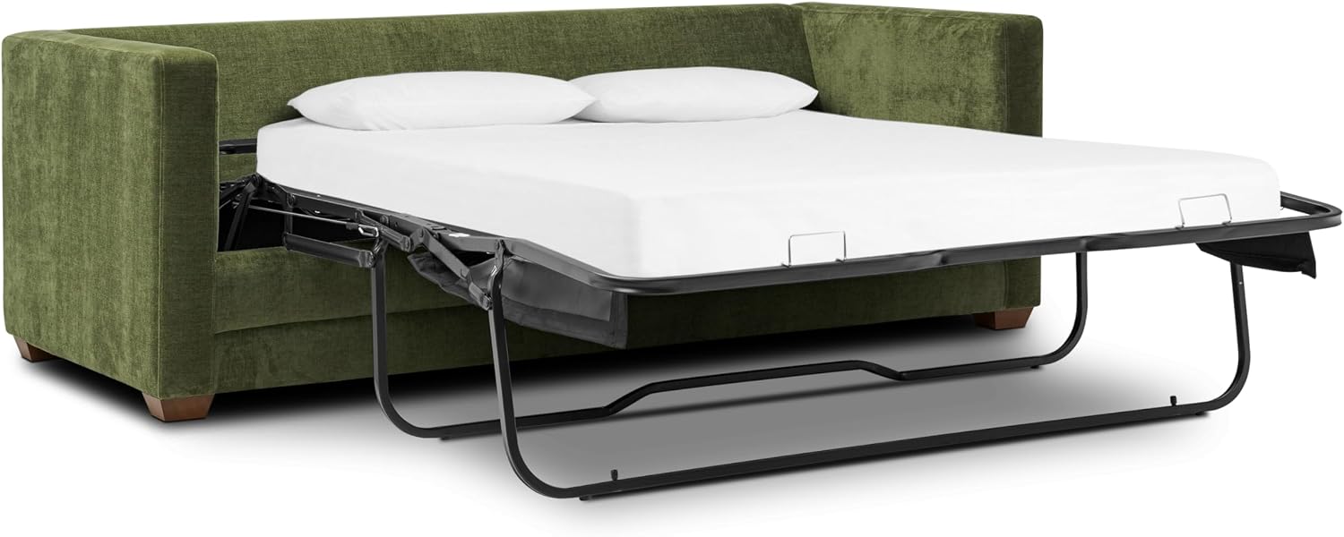 Poly & BARK Napa 82' Pull-Out Sofa Bed – Upholstered Sleeper Sofa with Storage Console and Hidden Mattress – Stylish Sofa Bed for Guest Rooms, Apartments, Living Rooms and More