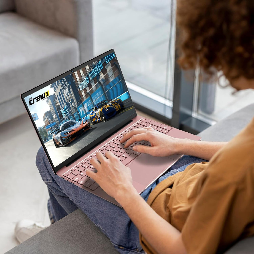 15.6' Laptop Computer, N95 Processor (4C4T, 1.7-3.4GHz) Gaming Laptop 16GB RAM 512GB PCIe SSD, FHD Display, Backlit Keyboard, Fingerprint Unlock, Students Business Laptop PC Win11 Pro OS,Rose Gold