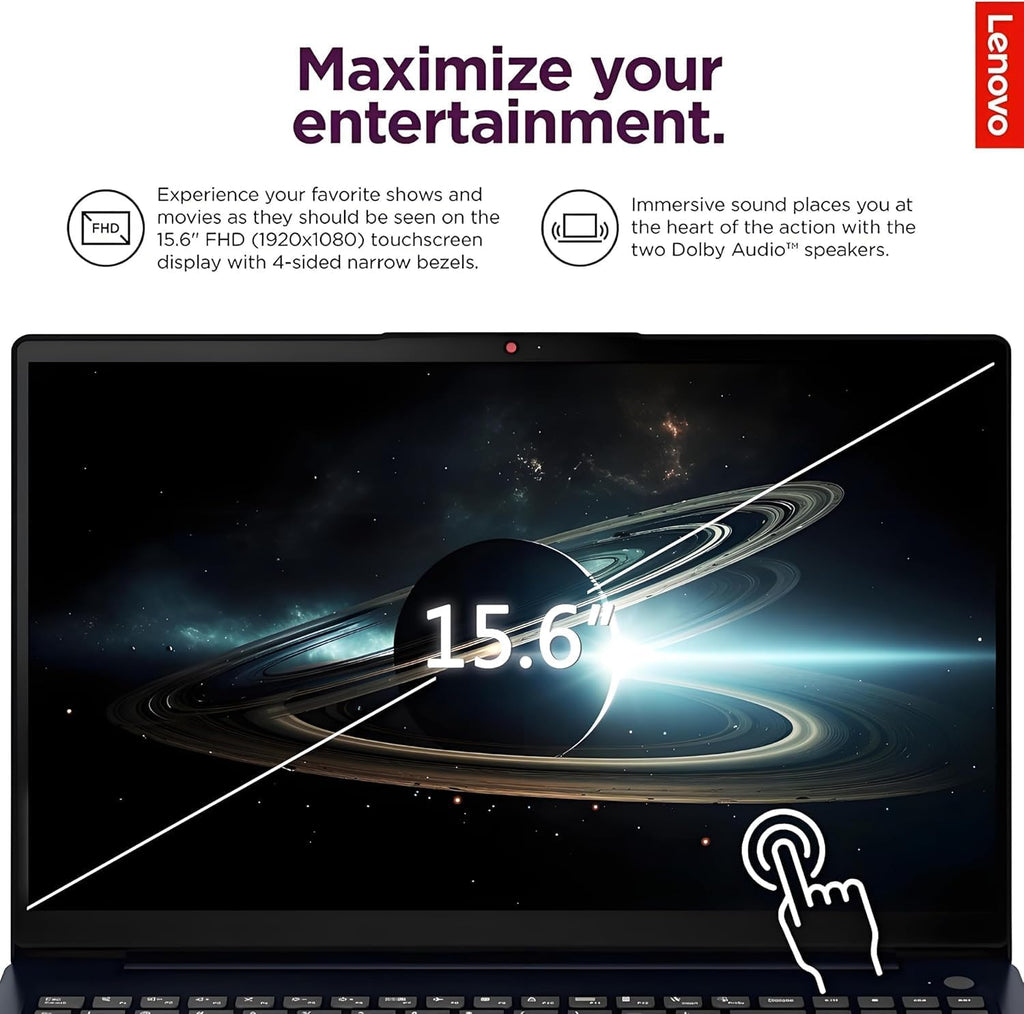 Lenovo New IdeaPad 15.6' Touchscreen Business Laptop with Office Web Apps | 8GB RAM - 1TB SSD | 2026 Edition | Intel Core i5-1335U 10-core Processor(Beats i7-1255U) | Windows 11 Home