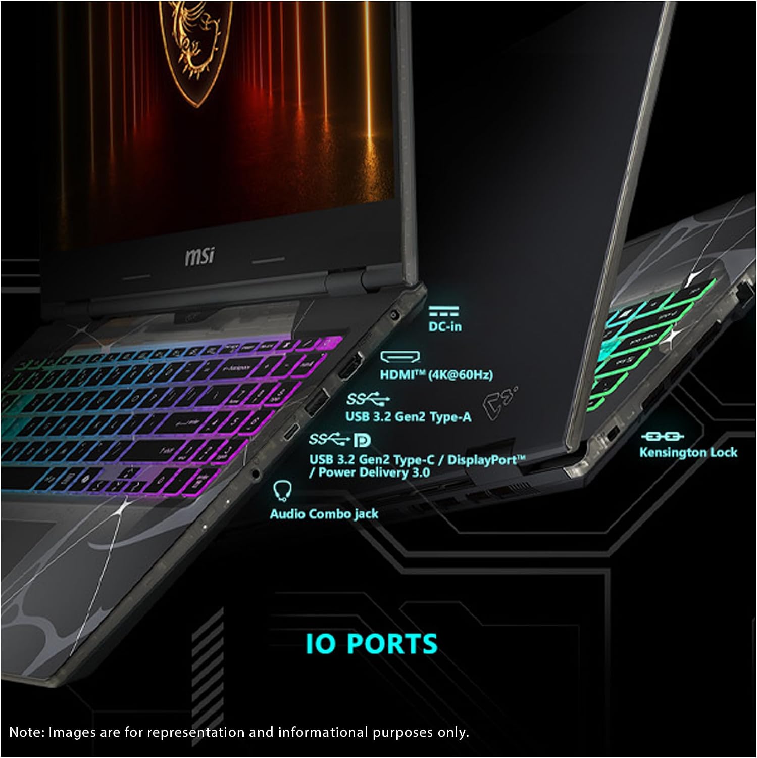 msi Cyborg 17 Gaming Laptop, Intel 7-240H, 32 GB DDR5 RAM, 2 TB PCIe SSD, 17.3' FHD (1920x1080) 144Hz Display, Nvidia G-Force RTX 5060, 4-Zone RGB Keyboard, W11 Pro, Translucent Black