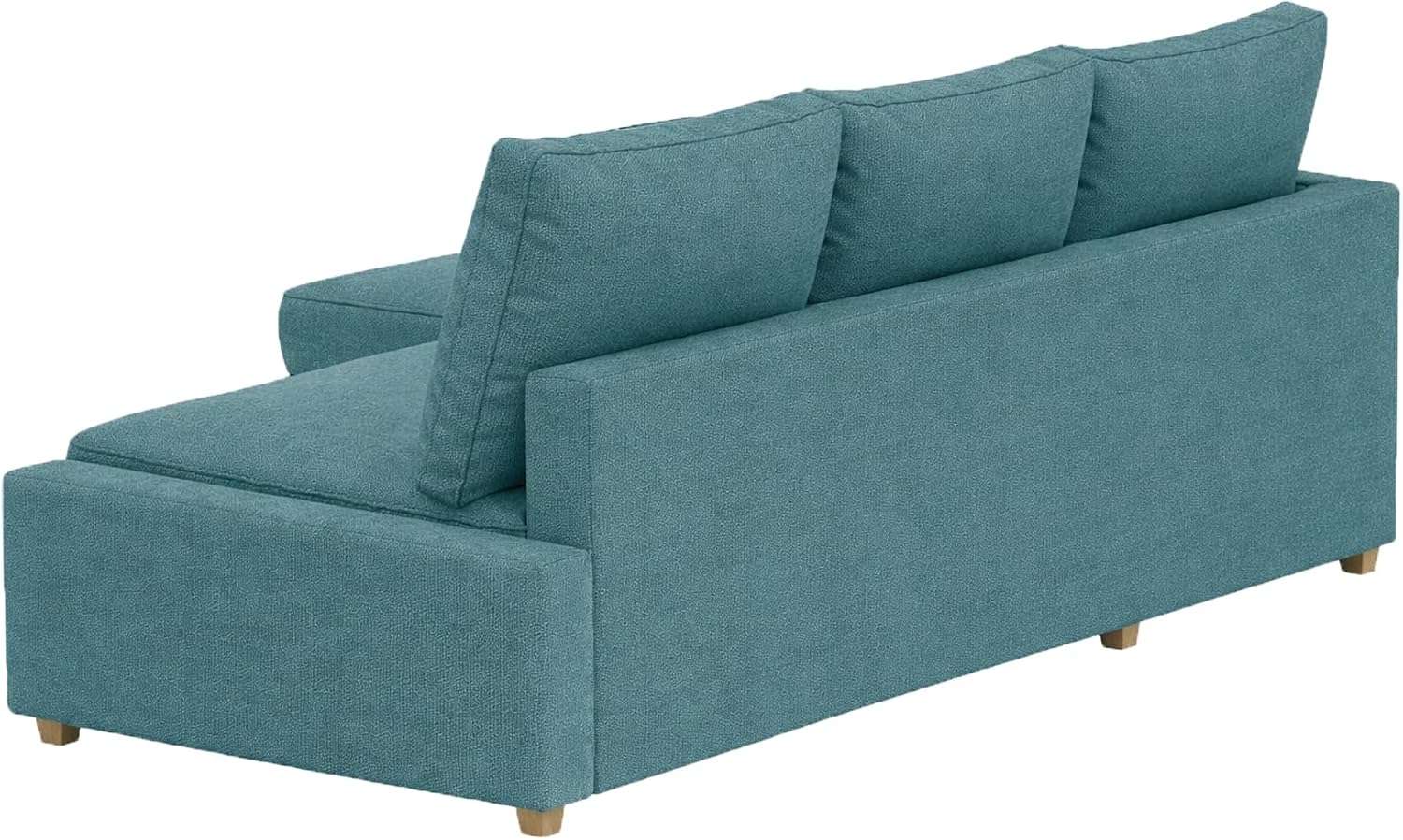 Durable Polyester Flax Friheten Sleeper Sofa Cover Replacement is Compatible with IKEA Friheten Sofa Bed, Or Corner, Or Sectional Slipcover. Sofa Cover Only (50% Thicker Teal Right)