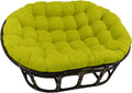 Blazing Needles Solid Microsuede Double Papasan Chair Cushion, 48' x 6' x 65', Mojito Lime