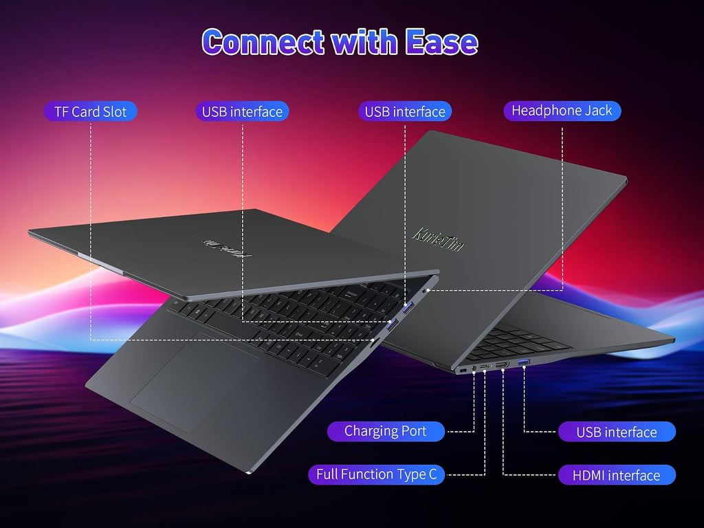 KurieTim 16' FHD Laptop for Business - Intel i7-13620H (10C/16T, Up to 4.9GHz), 32GB RAM, 1TB NVMe SSD Windows 11 Pro Laptops, Backlit KB, Privacy Camera, USB-C, Fingerprint Reader, High-Performance