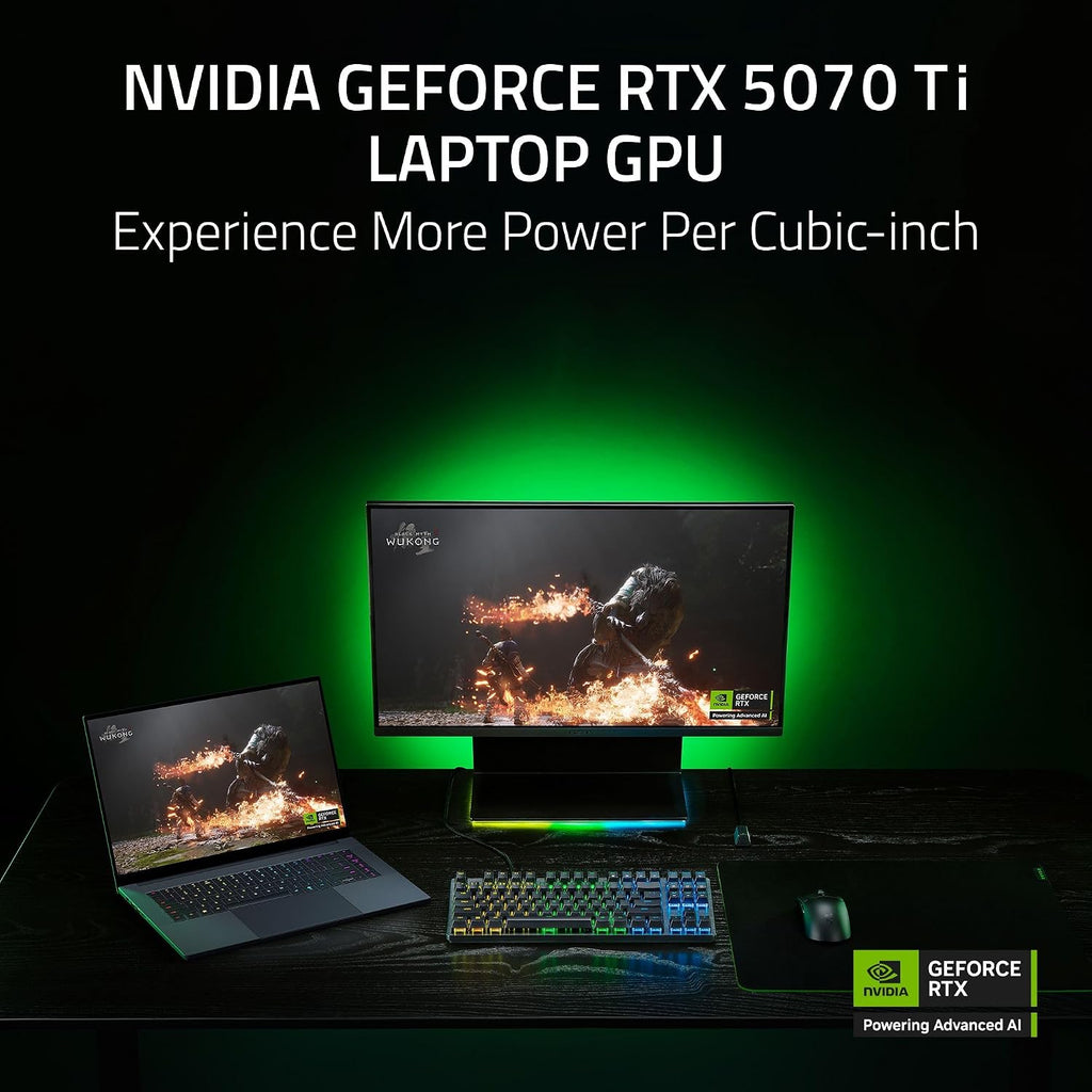 Razer Blade 16 (2025) Gaming Laptop: NVIDIA GeForce RTX 5070 Ti - AMD Ryzen AI 9 365 CPU - QHD+ 240Hz OLED Display - 32GB LPDDR5x RAM - 1TB SSD PCIe Gen4 - Windows 11 - Copilot+ PC - Chroma RGB