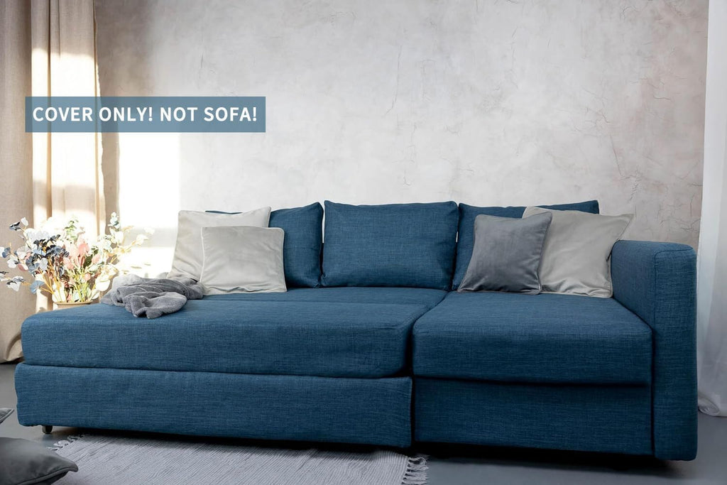 MASTERS OF COVERS Snug Fit Friheten Slipcover for The IKEA Friheten with Chaise Corner Cover, Sofa Bed Cover, Sectional Slipcover Replacement (Navy Blue)（Cover Only！Not Sofa！）