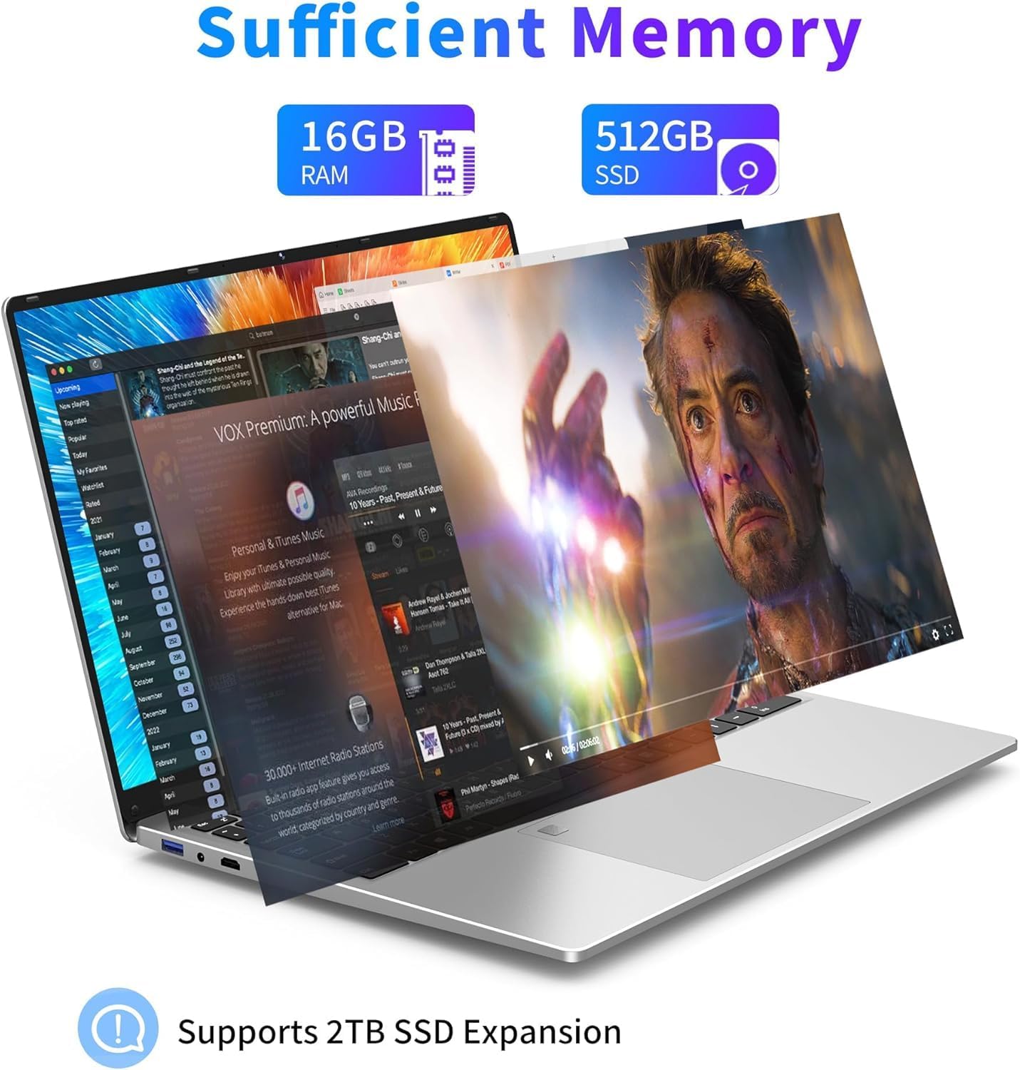 FUNYET 2026 Gaming Laptop Computer Windows 11 Pro, 16 Inch Lap Top PC, 16GB RAM 512GB SSD, Intel 12th Gen N100 Processor(up to 3.4GHz), Backlit Keyboard, Fingerprint Unlock, Office 365, Business