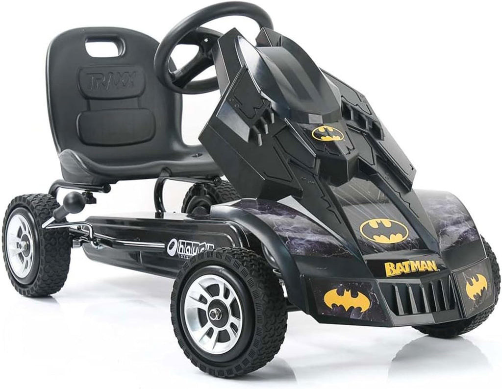 hauck Batmobile Pedal Go Kart, Superhero Ride On Batman Car Vehicle for Kids, Black