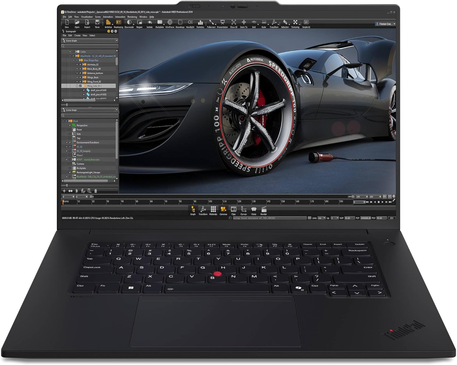 Lenovo ThinkPad P1 Gen 7 AI Laptop, Intel Ultra 9 185H vPro, NVIDIA RTX 3000 Ada, 64GB RAM, 4TB SSD, 16' 4K OLED (3840 x 2400) IPS, Anti-Glare,Touchscreen, 5MP RGB+IR Camera, Wi-Fi 7, Win 11 Pro