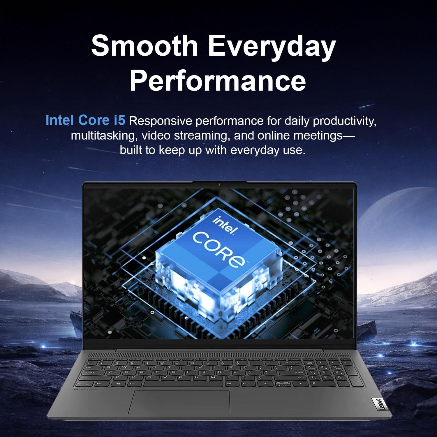 Lenovo Ideapad 5 15.6' FHD Touchscreen Laptop | Intel Core i5 Processor | Windows 11 | 8GB RAM | 1TB PCIe SSD | Full-Size Backlit Keyboard | Fingerprint Reader & Privacy Shutter | Dolby Audio