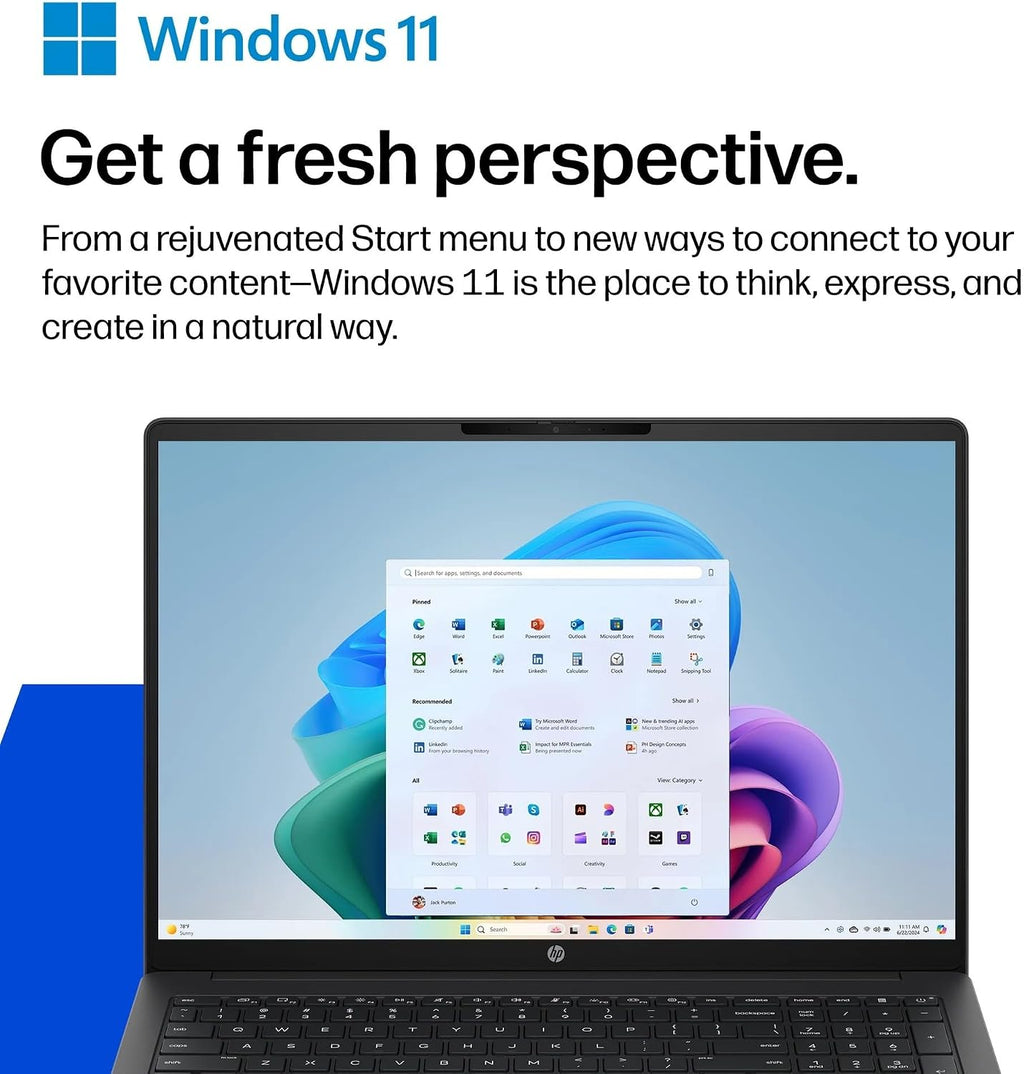 HP OmniBook 3 16' Next Gen AI PC FHD IPS Laptop, 8-Core Snapdragon X X1-26-100 Processor, 16GB DDR5 512GB SSD, Radeon 740M Graphics Copilot Win 11 Computer for Creator Business Gaming w/GM Accessory