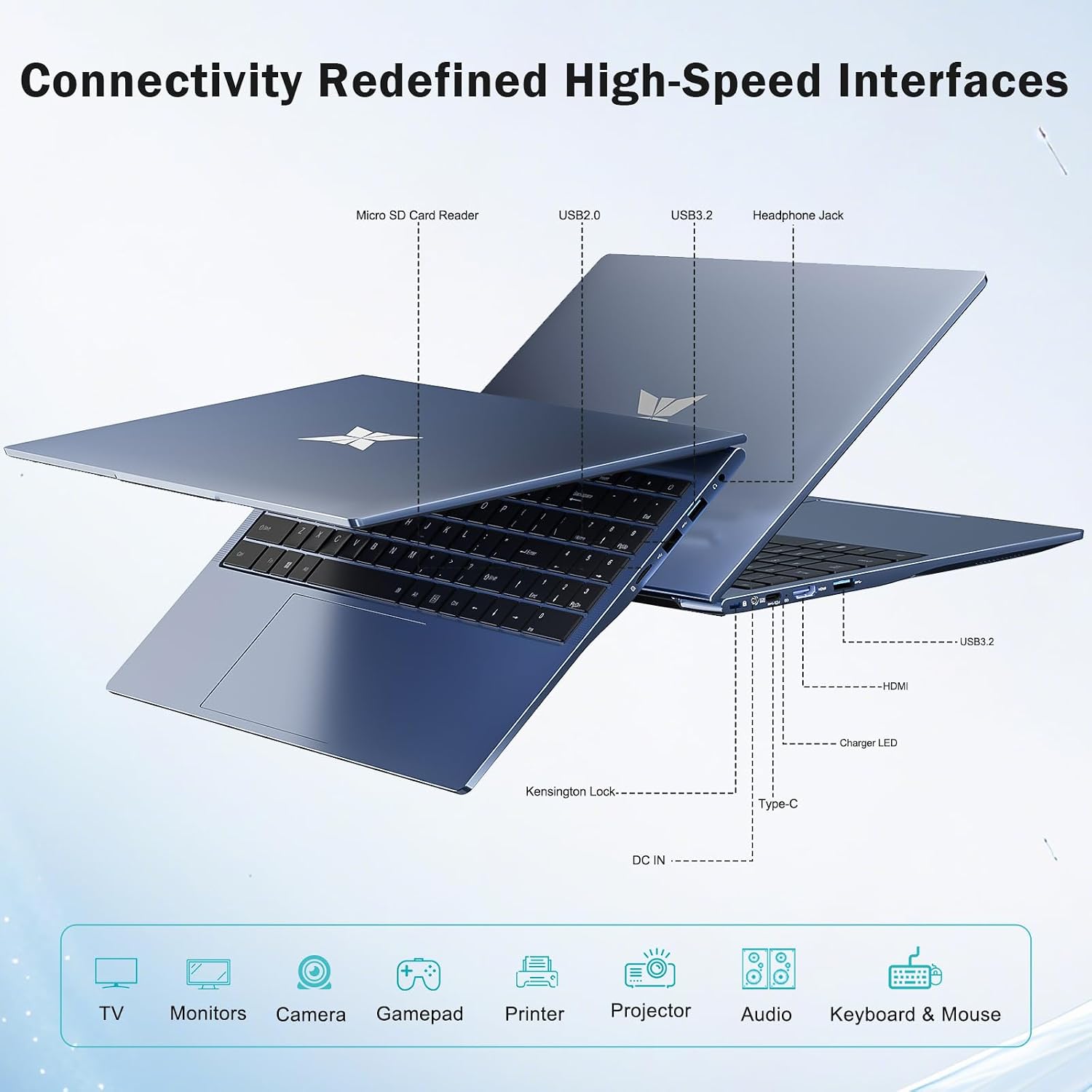 15.6-Laptop AMD Ryzen 5 (Up to 3.7GHz), 16GB RAM 512GB SSD, FHD Display, Radeon Vega 8 Graphics, 65W Fast Charging, USB3 & Type-C, BT5.0 HD Camera, Win 11 Notebook for Students, Business, Home Office