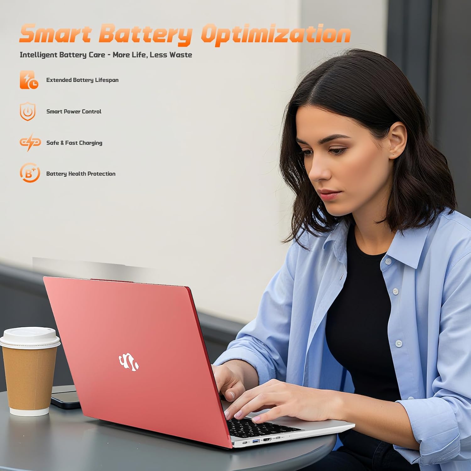 NIMO 15.6' IPS FHD-Student-Laptop, 8GB RAM 512GB SSD Intel N150(Beat i3-10110U, Up to 3.6GHz) Computer with 65W Type-C, Fingerprint, Backlit Keyboard, Wi-Fi 6, BT5.2, for Business and Home