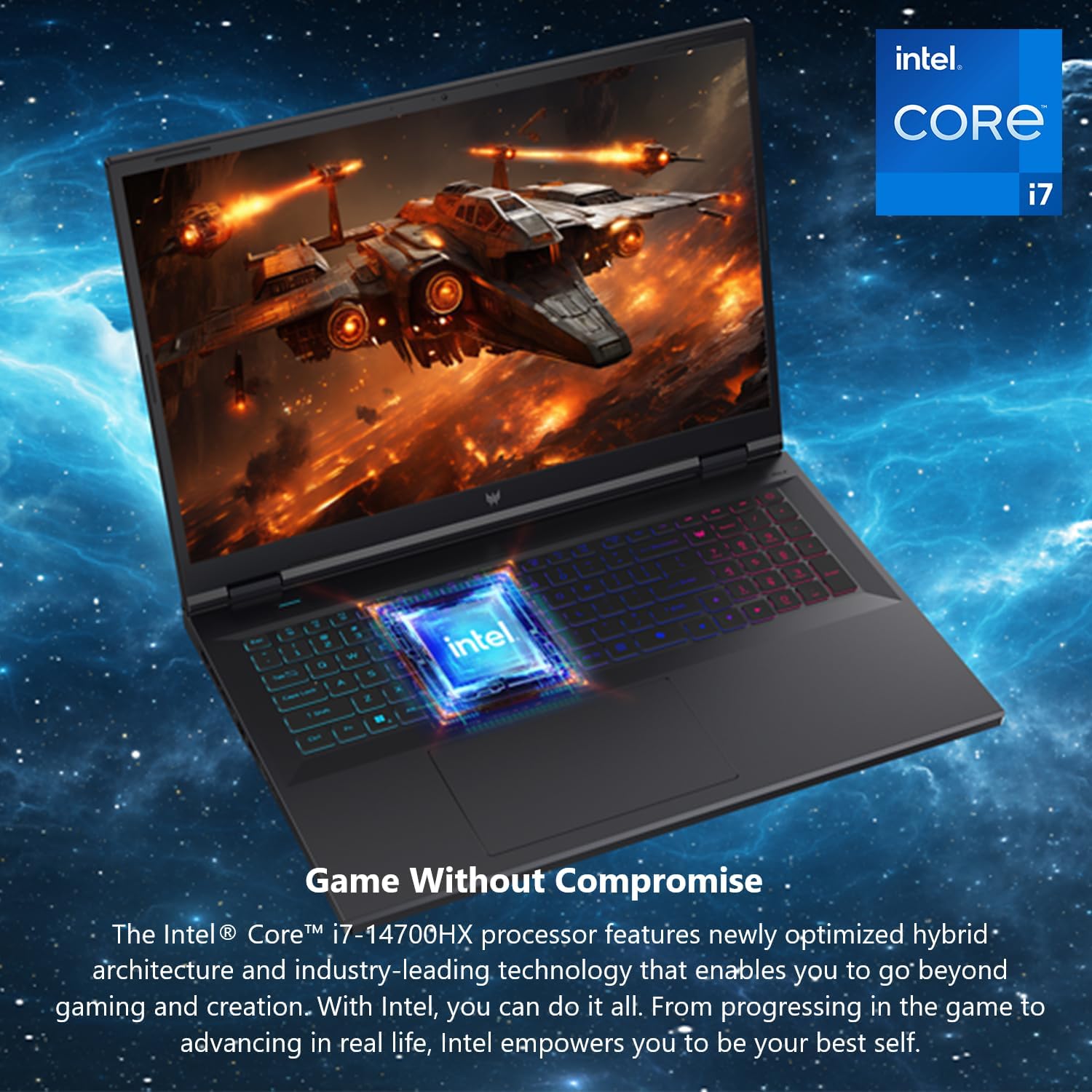 acer Predator Helios Neo 18 Gaming Laptop | Intel Core i7-14700HX | NVIDIA GeForce RTX 4070 | 18' WQXGA 2560 x 1600 165Hz G-SYNC Display | 16GB DDR5 | 1TB Gen 4 SSD | Killer Wi-Fi 6E | PHN18-71-77JT