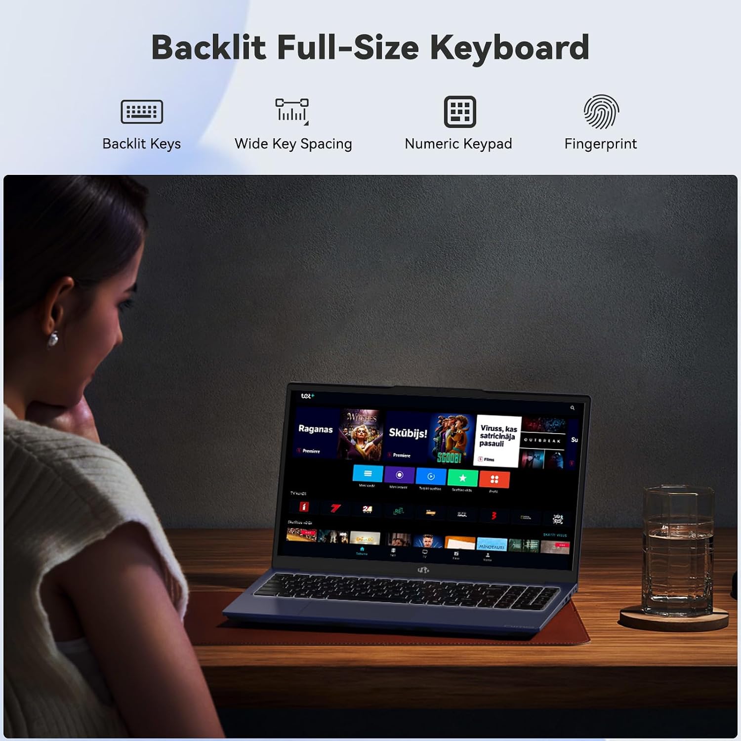 NIMO 15.6' FHD IPS Portable Laptop, Intel Core i3-1215U (Up to 4.4GHz, Beat R5 7520U), 8GB RAM 128GB SSD Work Computer, Backlit KB, Fingerprint, WiFi 6, 65W Type-C Fast Charge, 180° View, for Campus