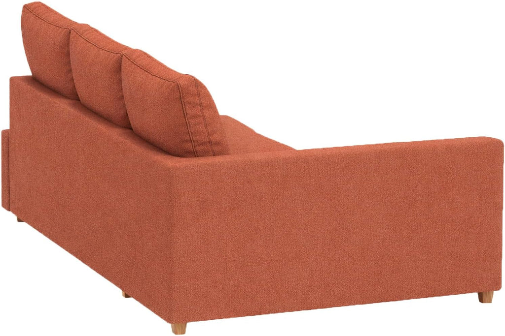 Durable Polyester Flax Friheten Sleeper Sofa Cover Replacement is Compatible with IKEA Friheten Sofa Bed, Or Corner, Or Sectional Slipcover. Sofa Cover Only (50% Thicker Rust Right)