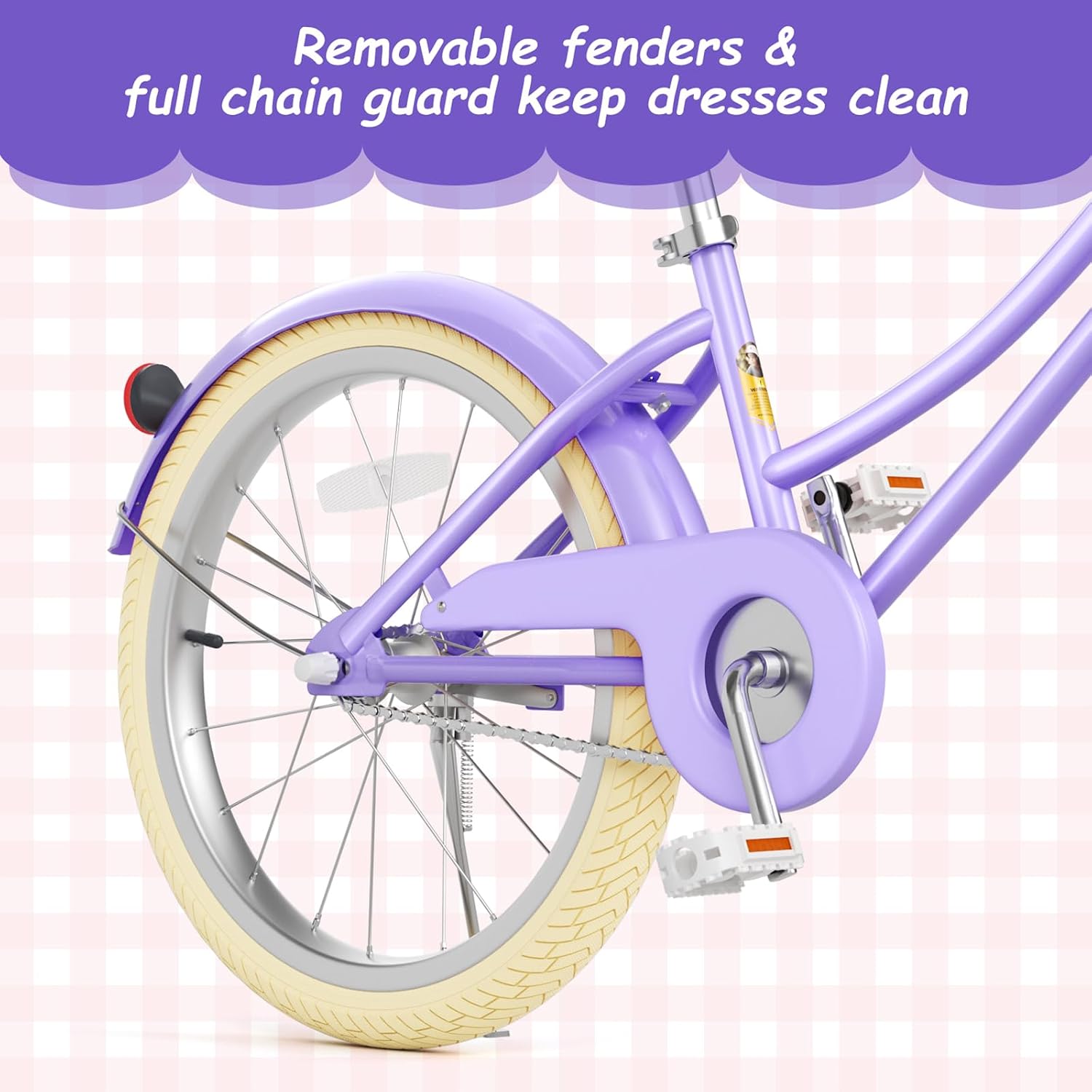 Glaf Toddler Bike 12 14 16 20 Inch Girls Bike with Training Wheels Kids Bike for 2-12 Year Old with Doll Seat & Basket