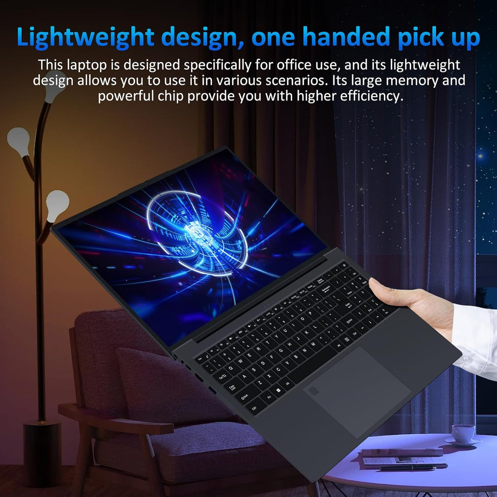16 Inch Laptop Computer - AMD Ryzen 3 3250U Processor (2C/4T,2.6-3.5GHz), 1920×1200 FHD IPS Display, 16GB RAM 512GB SSD, 1MP Webcam, Fingerprint, Backlit Keyboard, Laptops for Business Student, Gray