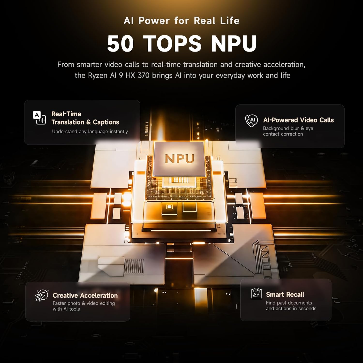 NIMO 17.3' Copilot+ AI Laptop, AMD Ryzen AI 9 HX 370 (Up to 5.1GHz), 16GB RAM 1TB SSD, Radeon 890M, 144Hz FHD Display, 100W Fast Charge, USB 4.0, Fingerprint, Backlit Keyboard, Gaming & Business