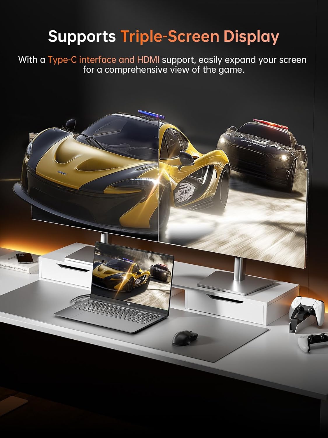 KAIGERR 2025 Laptop, Laptop with AMD Ryzen 7 5700U (8C/16T, Up to 4.3GHz), 16GB RAM 512GB NVMe SSD Laptop Computer, Radeon RX Vega 8 Graphics, 16.0-inch FHD Display, WiFi 6, 53Wh Battery, Backlit KB