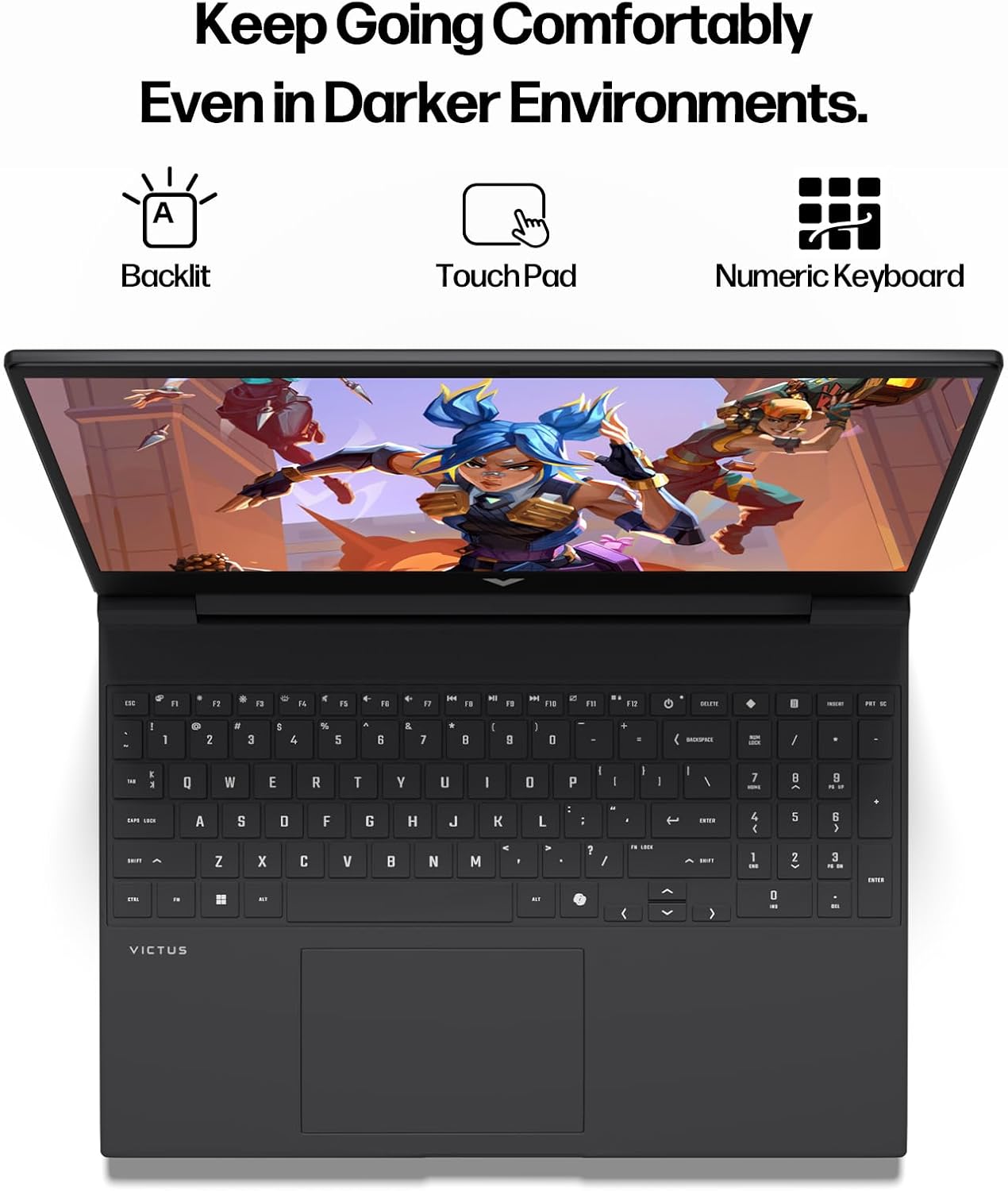 HP Victus 15.6 Gaming Laptop, 15.6 FHD 144HZ Display, Intel Core i5-13420H, NVIDIA GeForce RTX 4050, 32GB RAM 1TB SSD, Backlit Keyboard, WiFi 6, Win 11 Pro, Bundled with Accessory