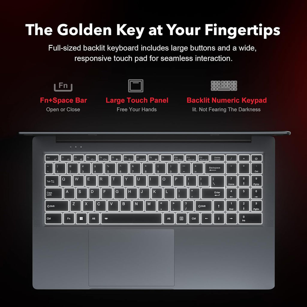 MALLRACE 2025 Laptop with Backlit Keyboard, 16.1-inch FHD Display Laptop with AMD Ryzen 7 5700U Processor(8C/16T), 16GB RAM 512GB ROM Laptop Computer, Support WiFi 6, 53Wh Battery