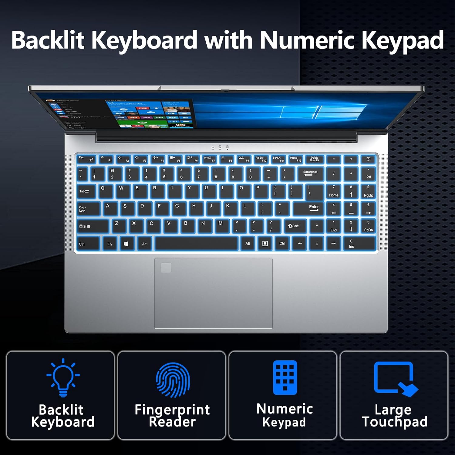 NIAKUN Gaming Laptop, Window 11 Pro Laptop Computer 2026,15.6 Inch Lap Top, 10th Gen i3 Processor (Beat N150, N100), 16GB RAM, 512GB SSD, FHD Display, WIFI5, BT5.0, Backlit Keyboard