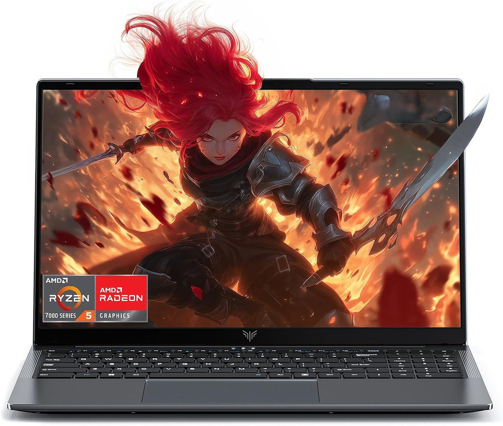 MALLRACE Gaming Laptop,Laptop with AMD Ryzen 7000 Series Processor (Up to 4.3GHz), AMD Radeon Graphics, 16GB DDR4 512GB NVMe SSD, Wi-Fi 6, Type-C, 15.6 inch Windows 11 Laptops Computer for Work