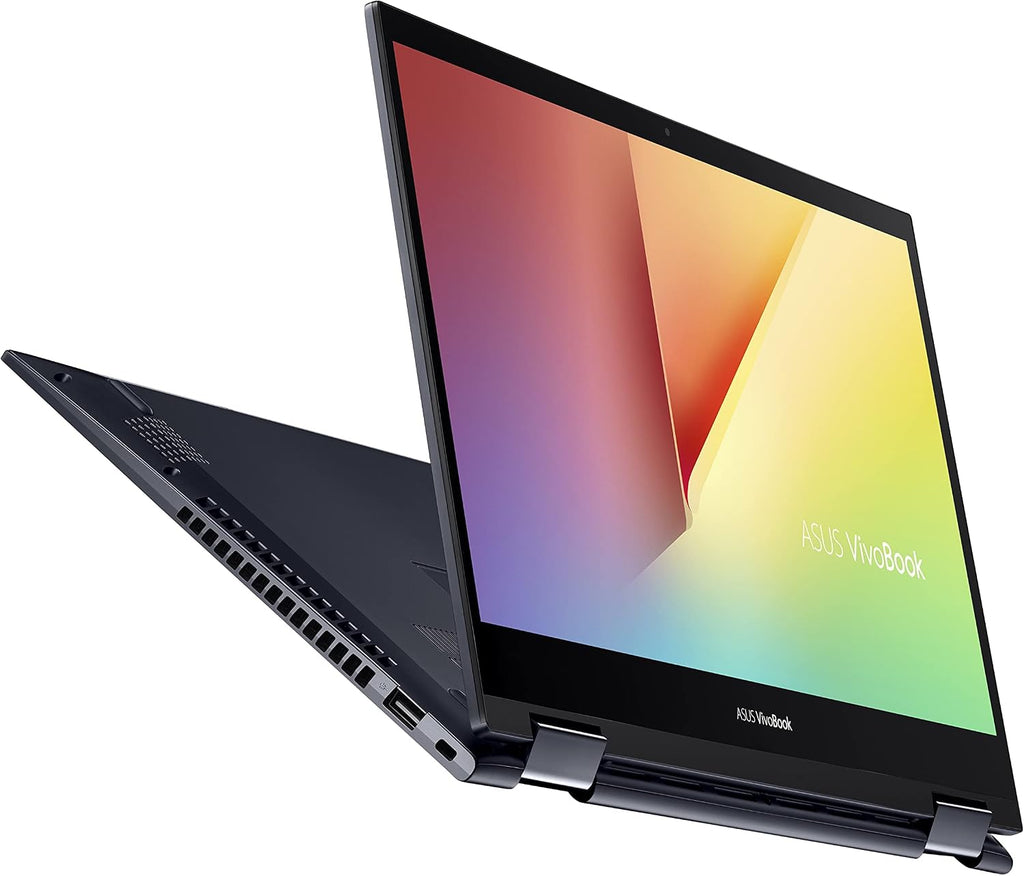 ASUS VivoBook Flip 14 Thin and Light 2-in-1 Laptop, 14' FHD Touch Display, AMD Ryzen 5 5500U, 8GB RAM, 512GB SSD, Stylus, Fingerprint Reader, Windows 10 Home, Bespoke Black, TM420UA-DS52T