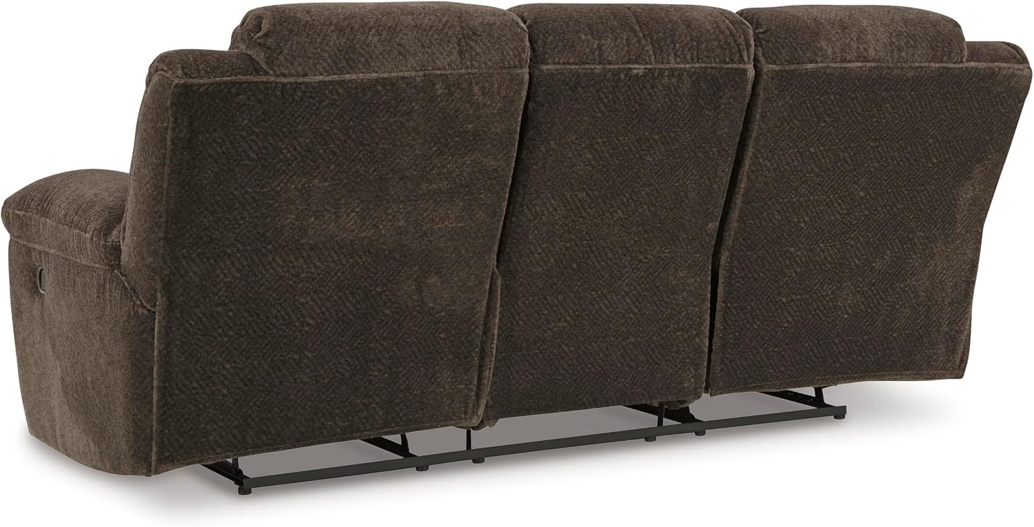 Signature Design by Ashley Frohn Modern Manual Reclining Sofa, Dark Brown