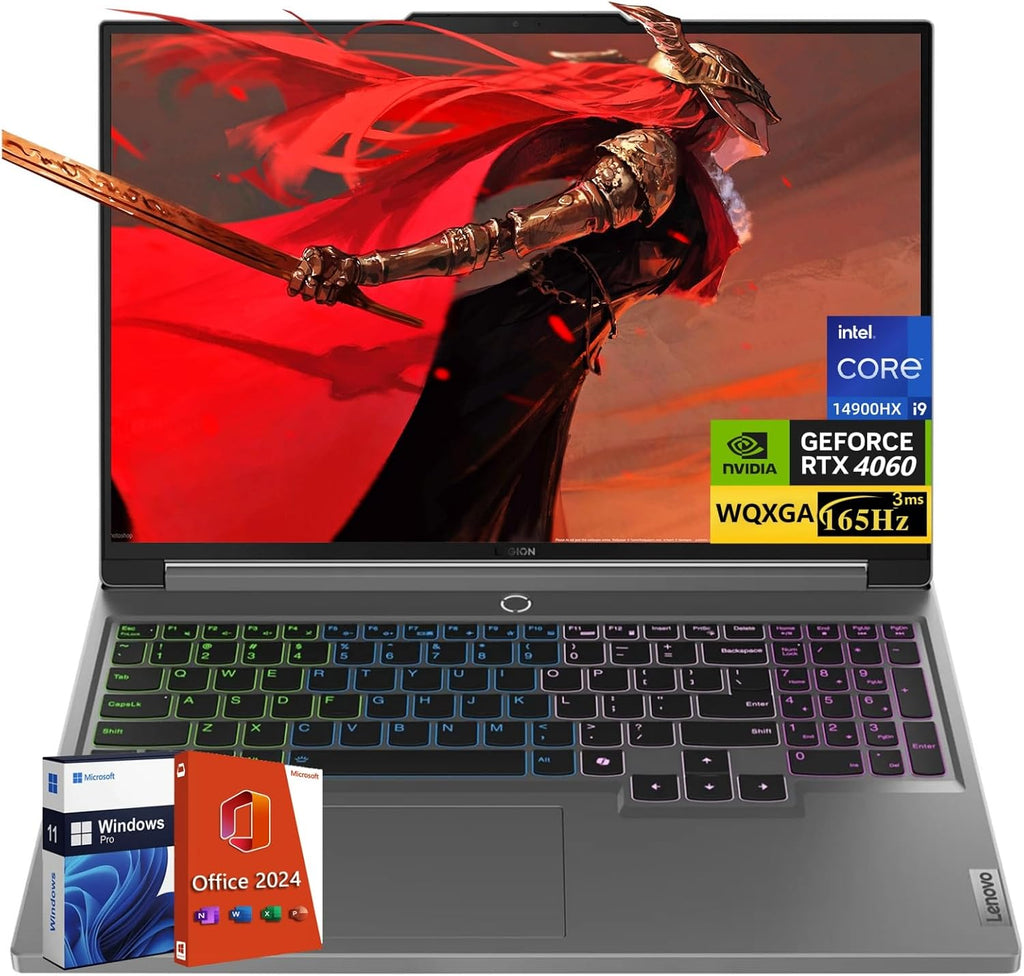 Lenovo Legion 5i Gaming Laptop, NVIDIA RTX 4060, Intel 24-Core i9-14900HX(Up to 5.8 GHz), 16' 2560x1600 WUXGA 2.5K 165Hz, 64 GB DDR5, 2 TB SSD, Bluetooth 5.2, Wi-Fi 6E, Windows 11 Pro