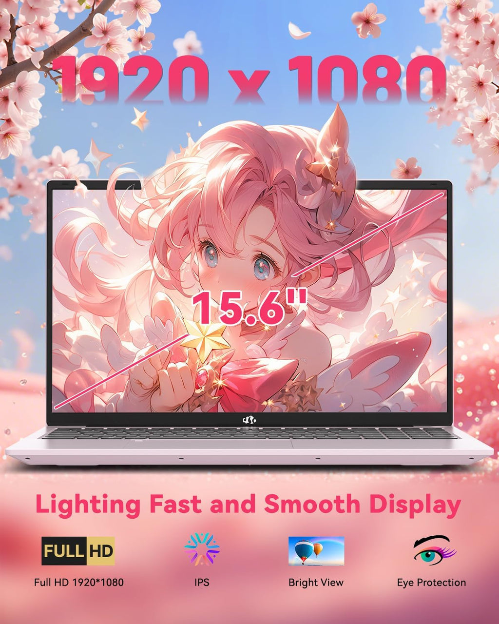 NIMO 15.6' Light-Gaming-Laptop, 8 Cores AMD Ryzen 7 Pro 6850U 32GB LPDDR5 RAM 1TB SSD (Beat i7-1360P Up to 4.7GHz) AMD Radeon 680M GPU IPS FHD Computer with 100W Type-C Backlit Keyboard Fingerprint