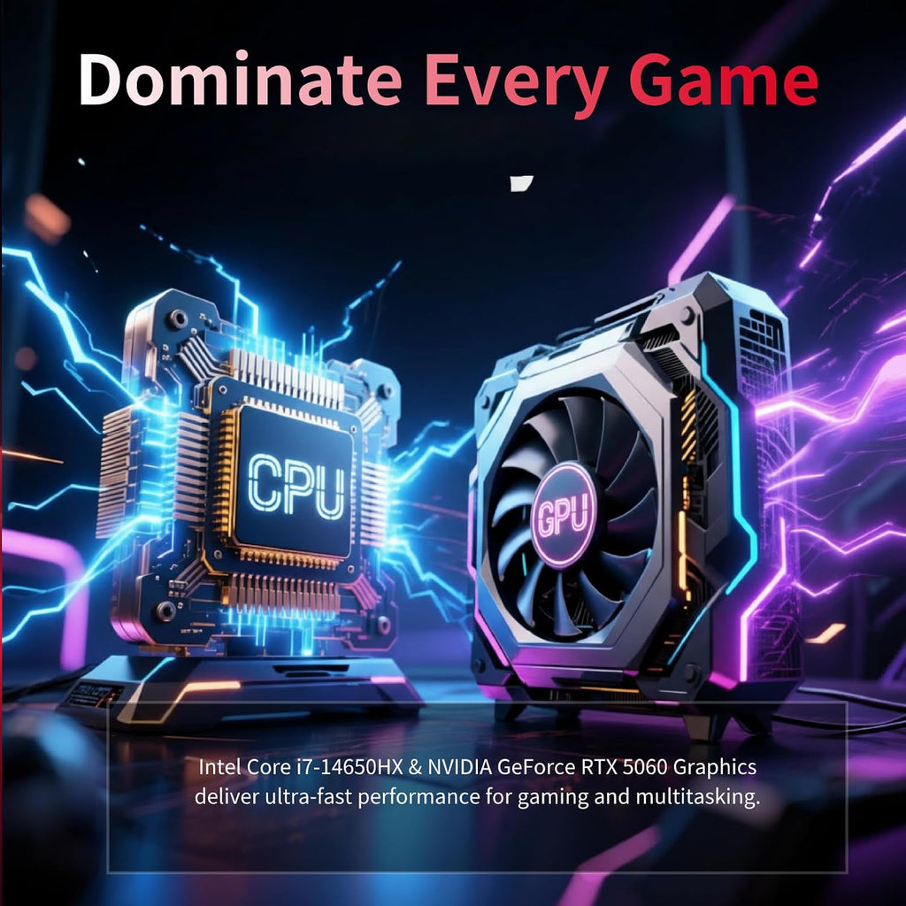 ASUS TUF F16 2025 Gaming Laptop - NVIDIA GeForce RTX 5060 | Intel 16-Core i7-14650HX | 16' FHD+ 165Hz Display | Windows 11 Pro | 32GB DDR5 RAM + 1TB SSD | RGB Backlit Keyboard | Wi-Fi 6E