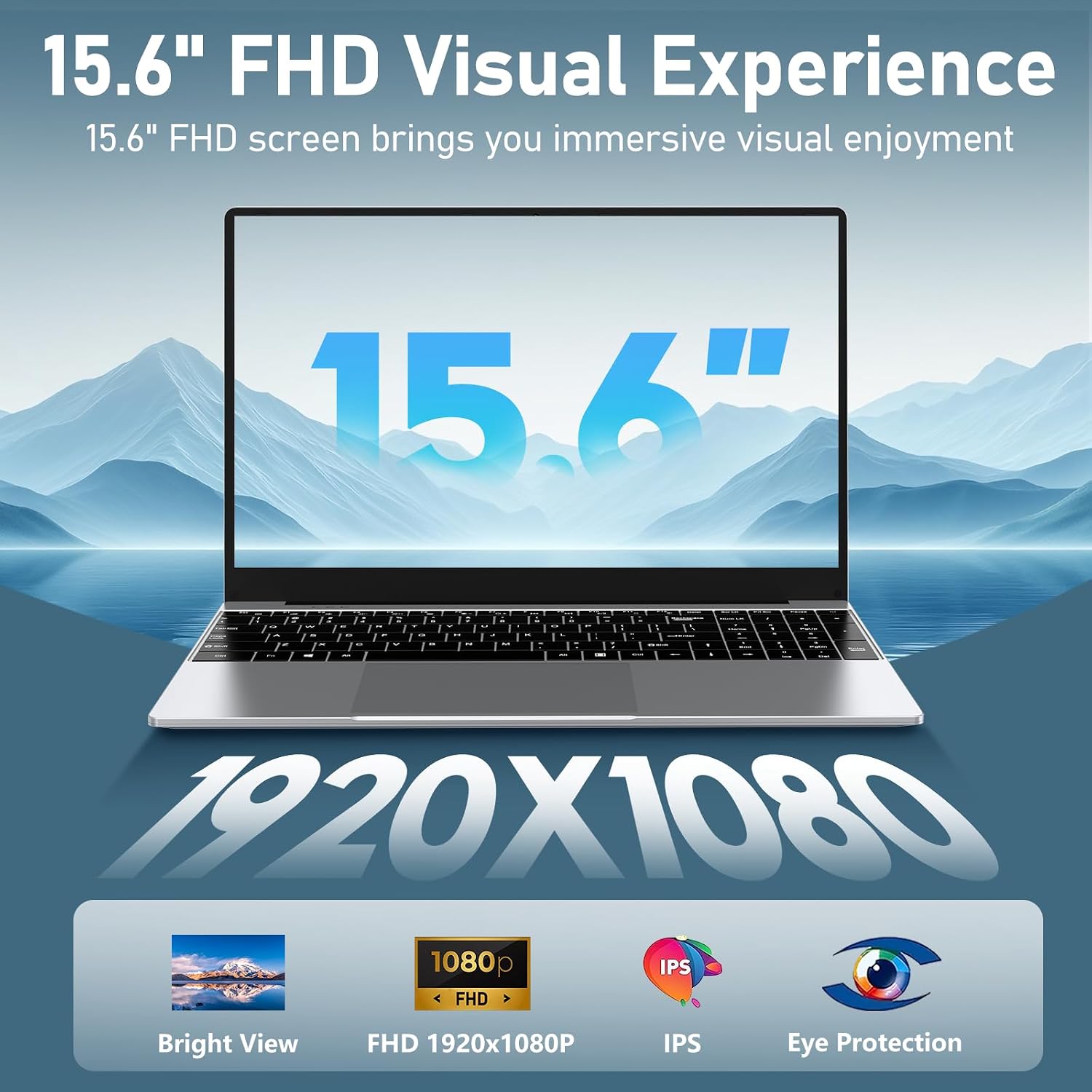 NIAKUN Laptop Computer, Gaming Laptops 2026, 15.6 Inch Lap Top PC Windows 11 Pro, 16GB RAM 1TB SSD, Core i7-7600U Processor(up to 3.9GHz), Office 365, for Business and Students, Backlit Keyboard